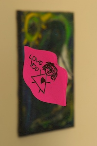 PostIt am Spiegel