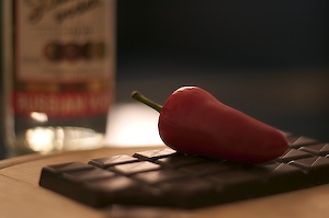 Vodka Chilli und Schokolade