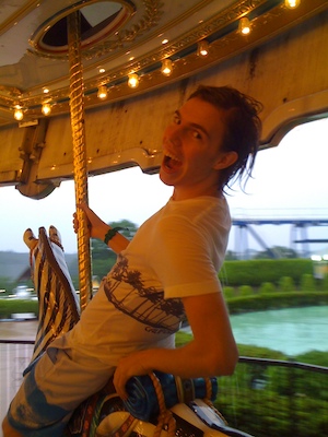 Jonas on the Merry go round