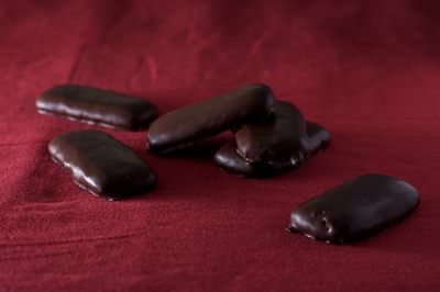 a heap of chocolate covered gingerbread