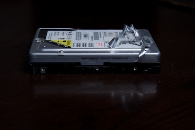 hdd with warranty void sticker half removed