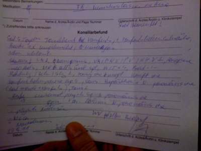 results of Alexander's knee checkup